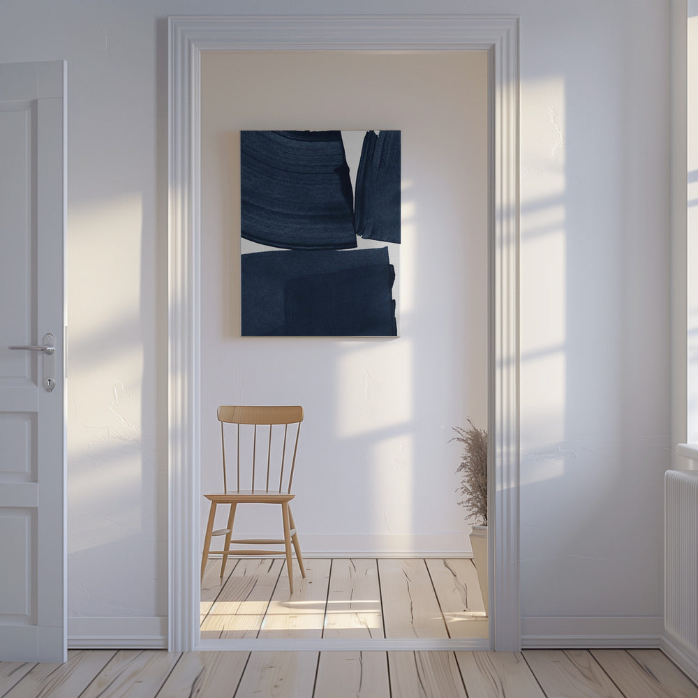 Minimalist Painting Blue I | Canvas