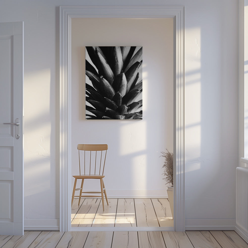 Svartvitt tall | Canvas