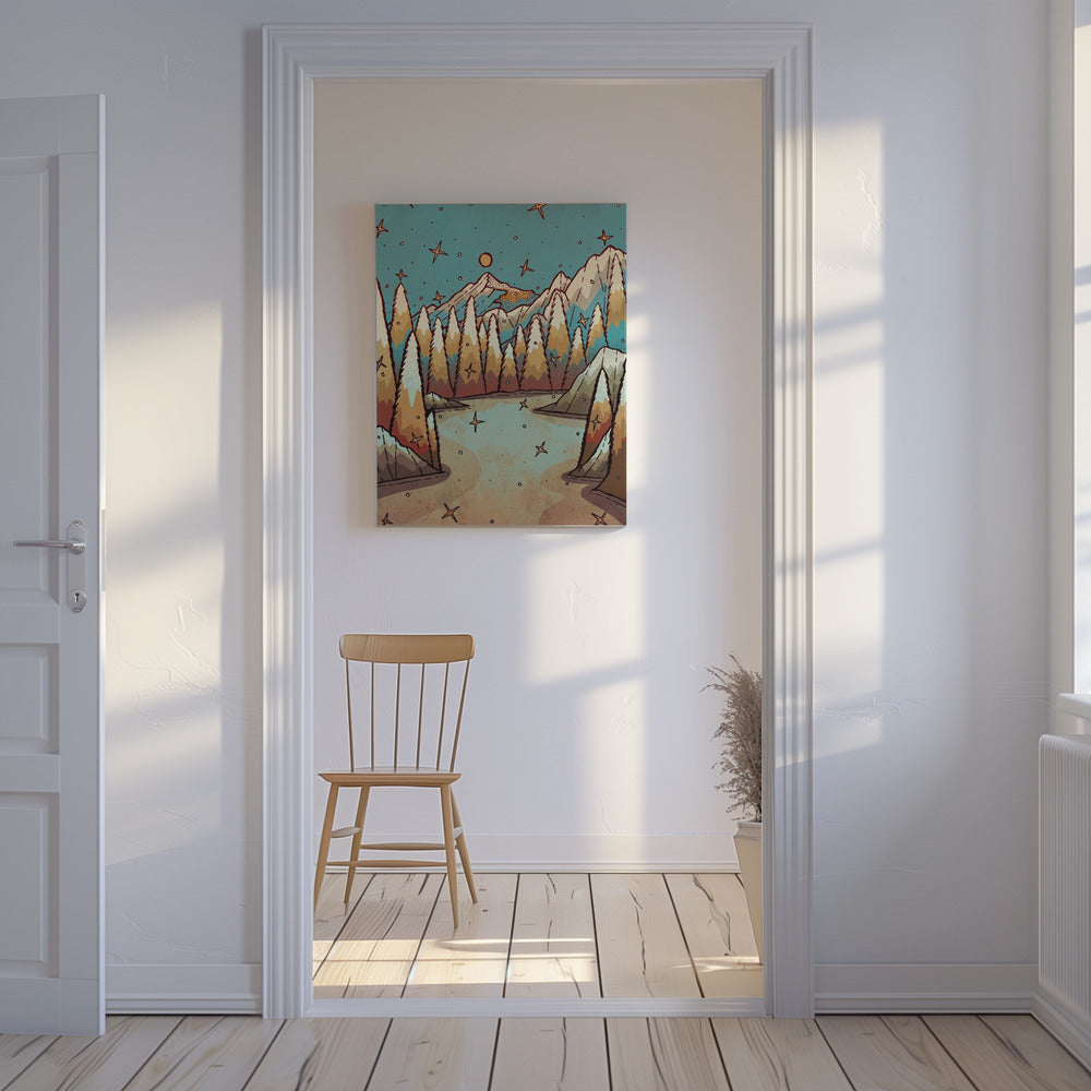 Winter of Gold and Blue | Canvas