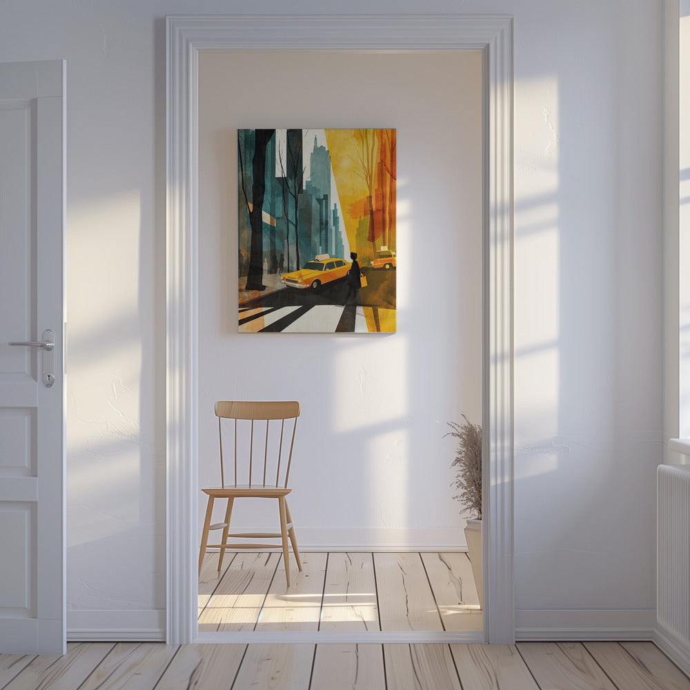Pintura digital en acuarela de la ciudad de Nueva York (5) | Impresiones en Lienzo