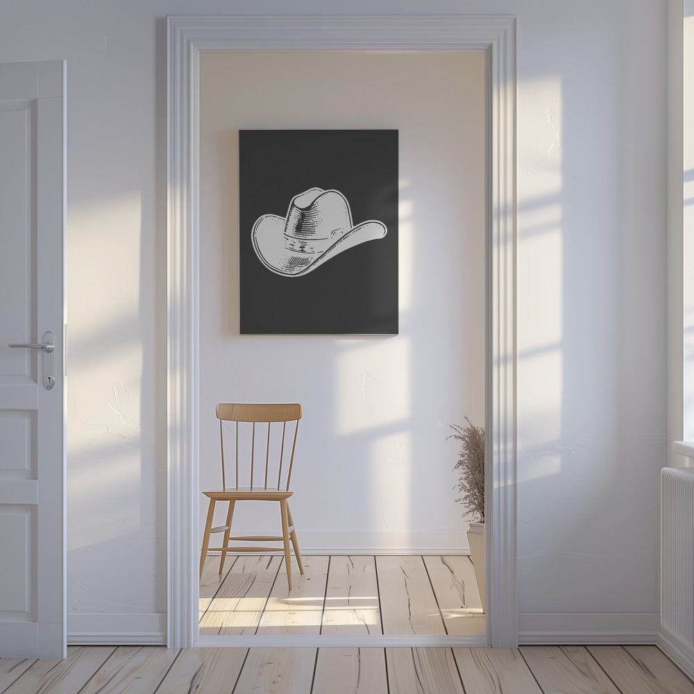 Chapeau de cowboy noir | Tableaux sur Toile