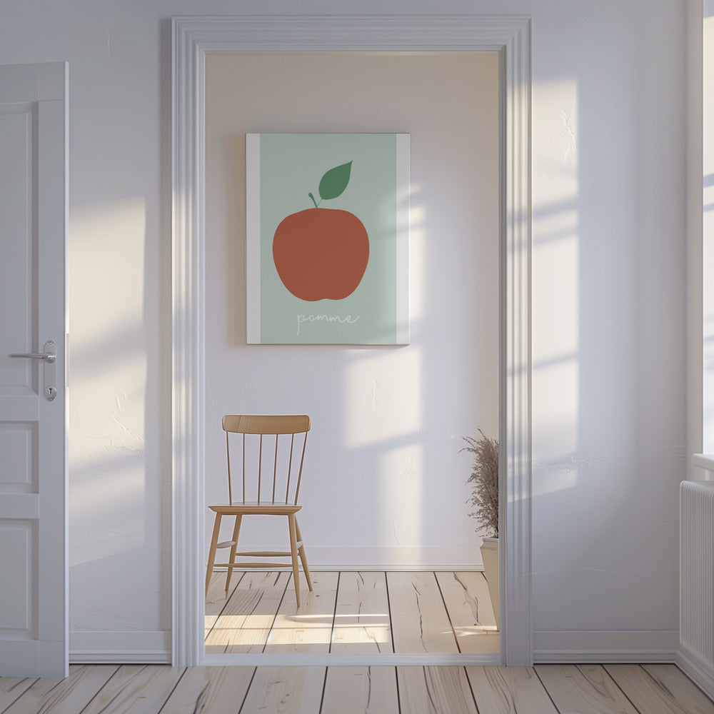 La Pomme (Muted Red) | Canvas