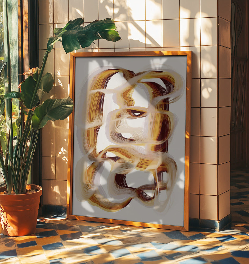 Flowing Amber Paths | Poster