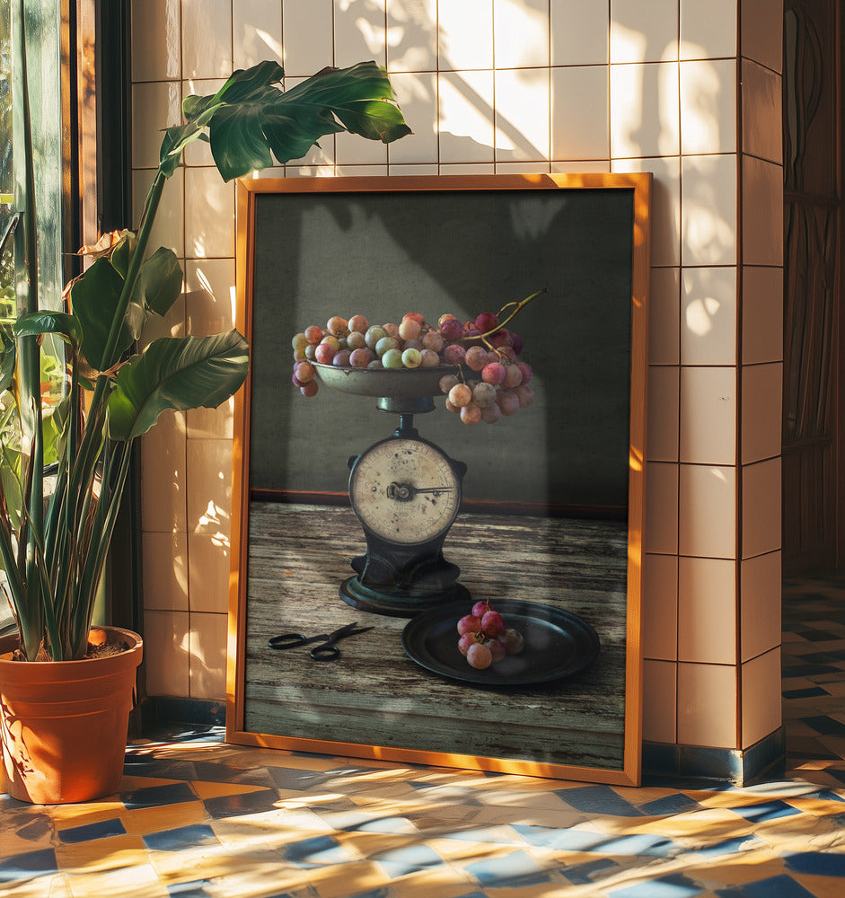 Still Life with Grapes on Scale | Poster