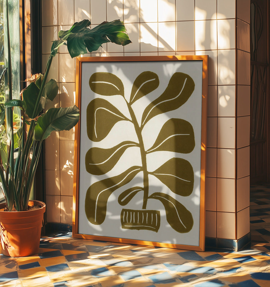 Linogravure Plante d'intérieur #2 | Posters - Affiche Artistique