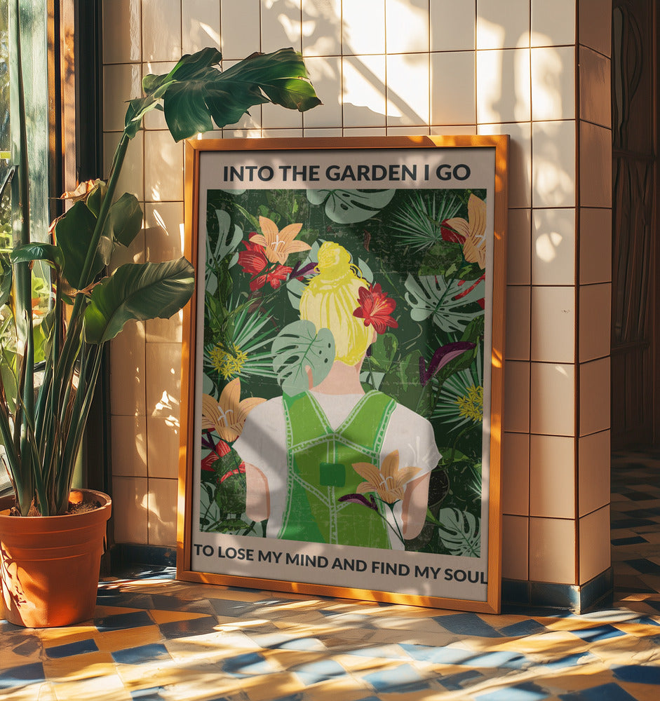 En el jardín (rubia) | Posters - Impresiones de Arte