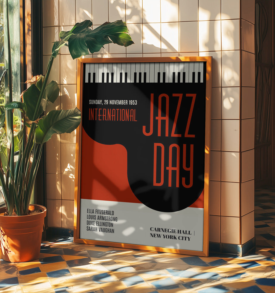Jazzy Days Dark Red | Poster