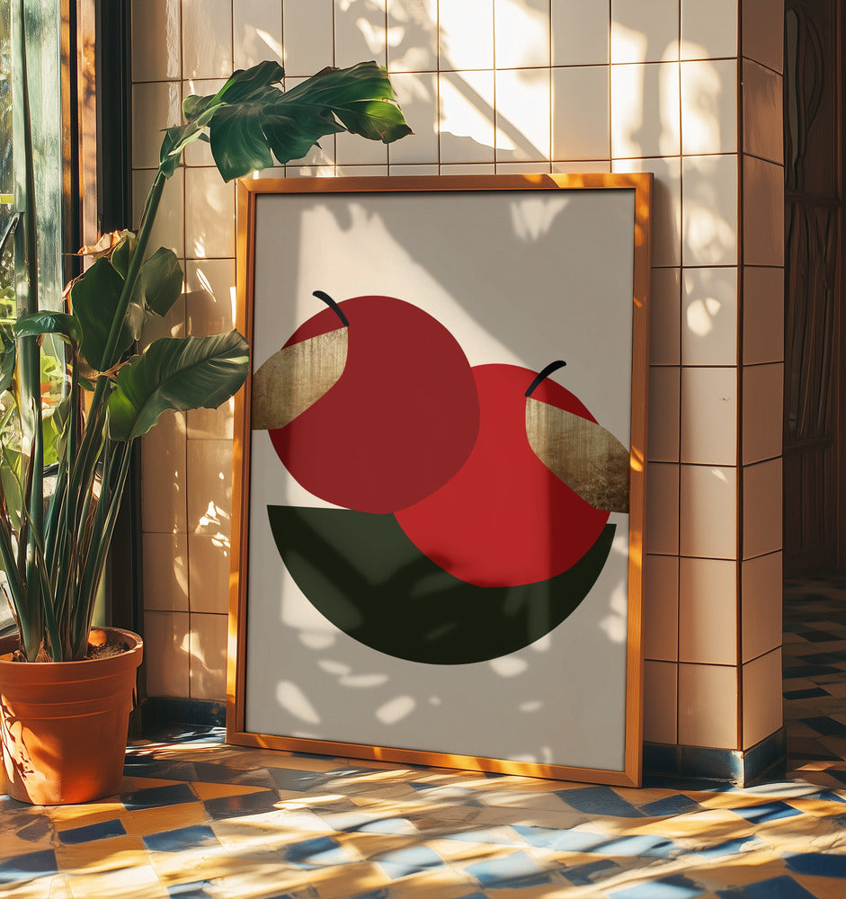 Dos manzanas rojas | Posters - Impresiones de Arte