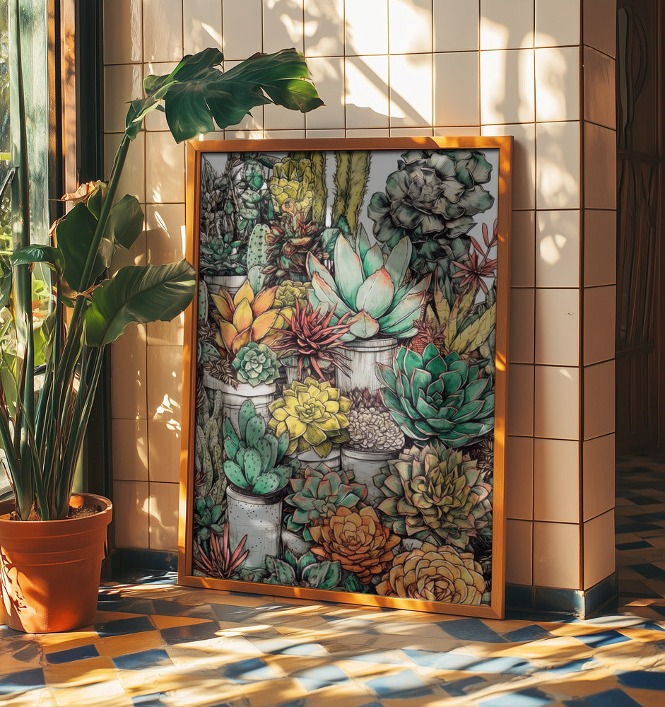 Succulents and cactus 12 POTTED FLORALS | Poster