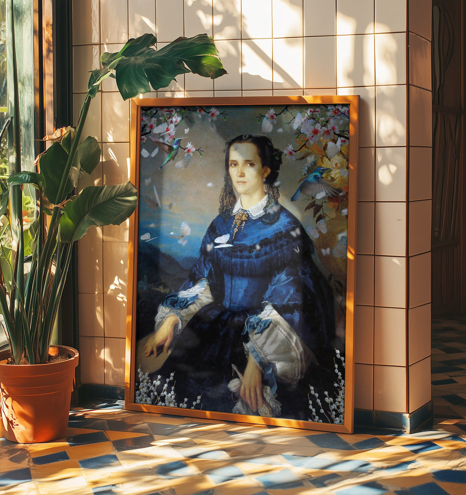 Blå kolibriblommor | Poster