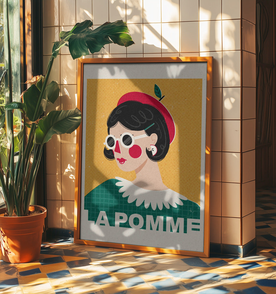 Das französische Modeporträt von Apple | Poster - Kunstdruck