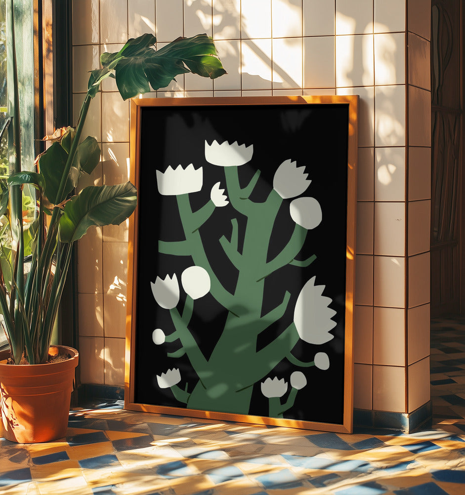 Nocturnal White Blossom | Poster