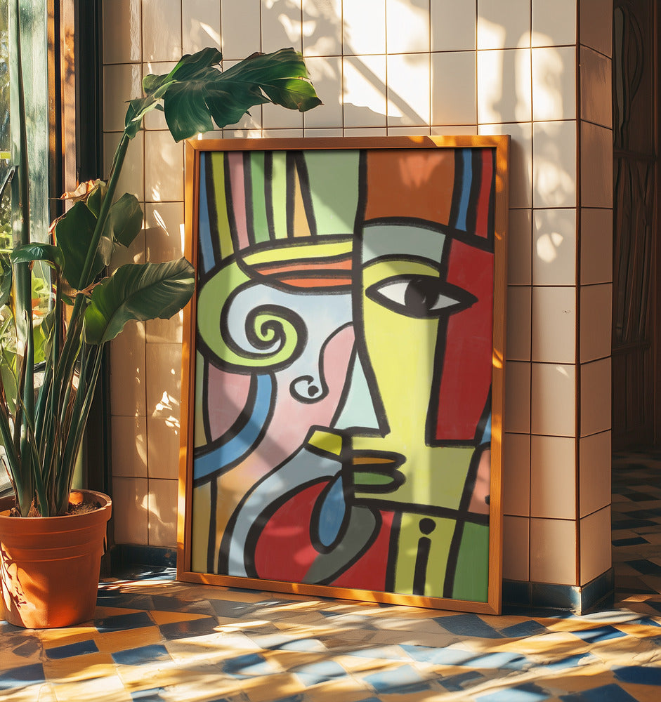 Colorful Geometric Shapes And Bold Lines | Poster