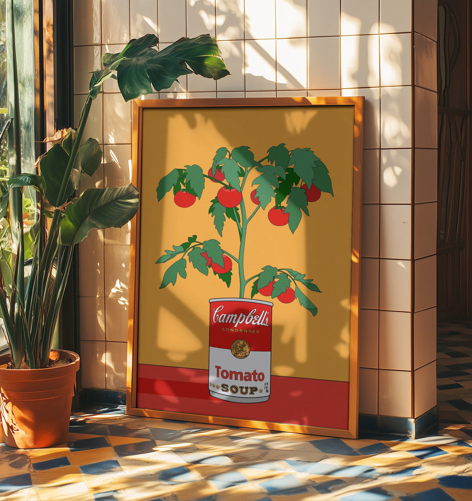 Campbells Soup Tomato Plant Retro Illustration | Poster