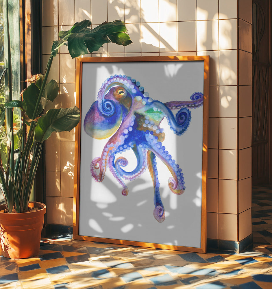 Blue Marine Octopuss | Poster