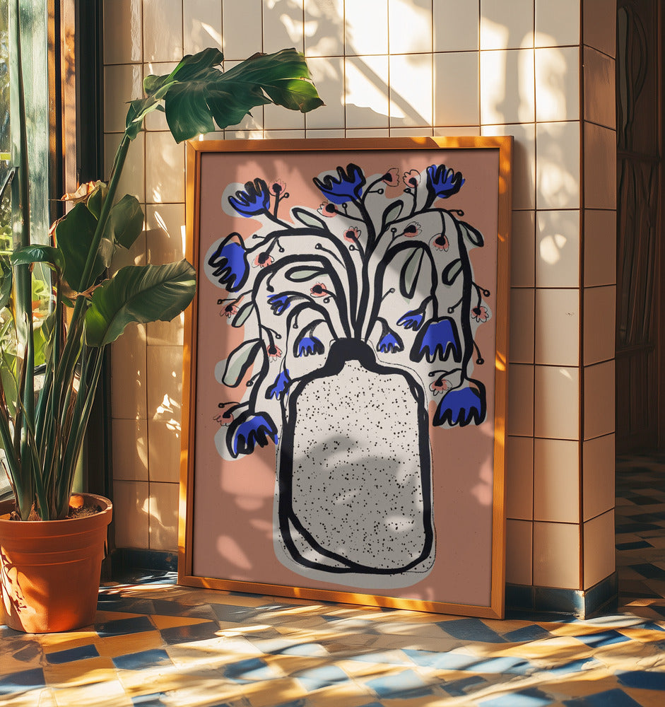 Härlig blombukett (persika) | Poster
