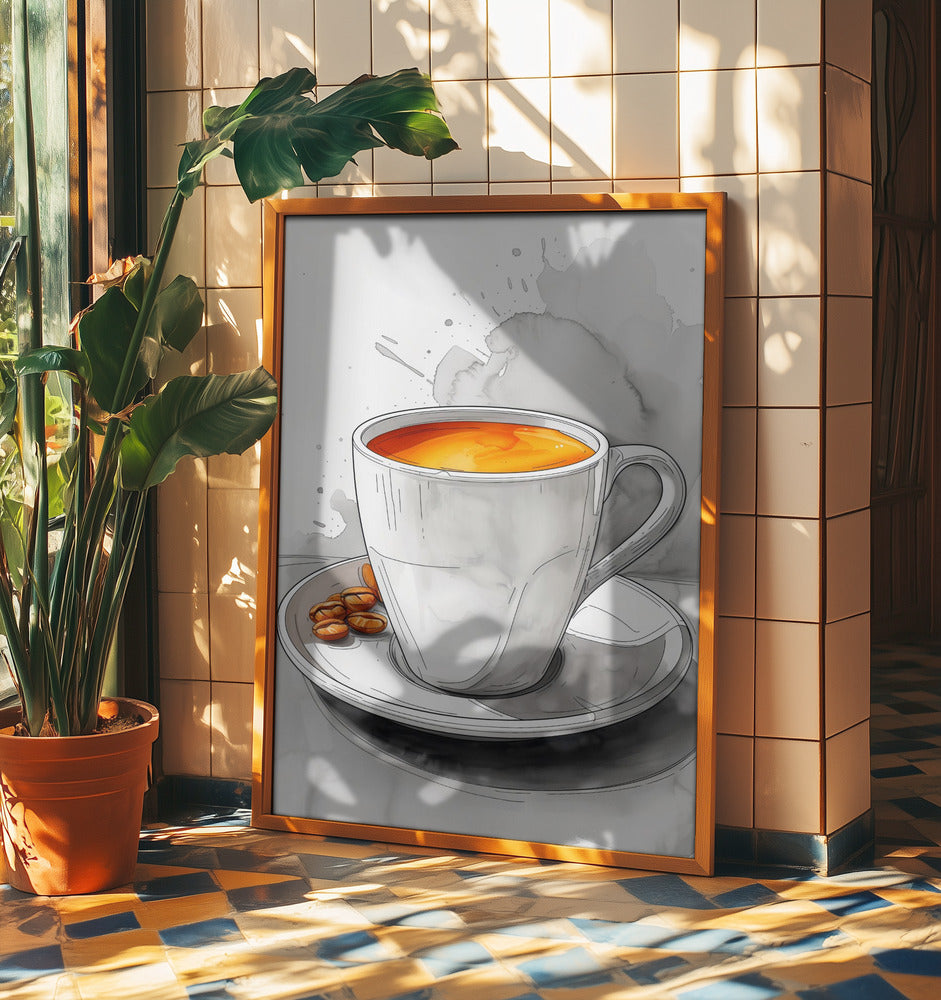 I Love Coffee Food Illustration Art (2) | Poster