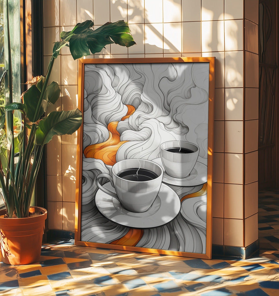 I Love Coffee Food Illustration Art (9) | Poster