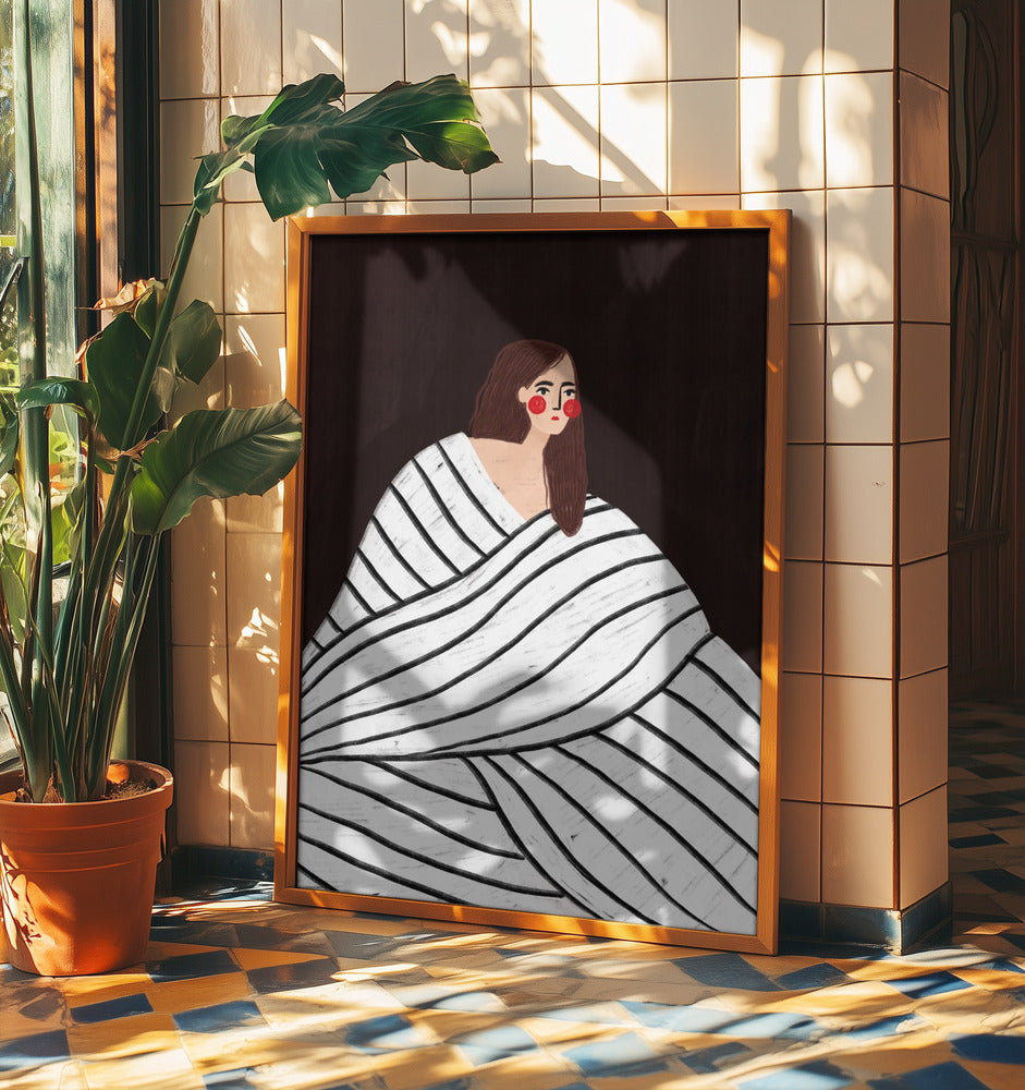 The Woman With Black and White Stripes | Poster