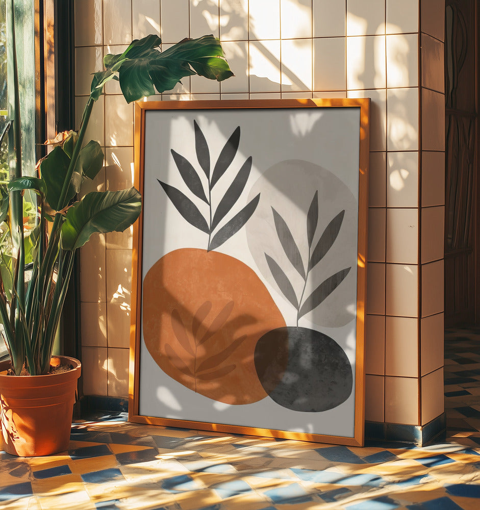 Painted Shapes and Plants 3 | Poster