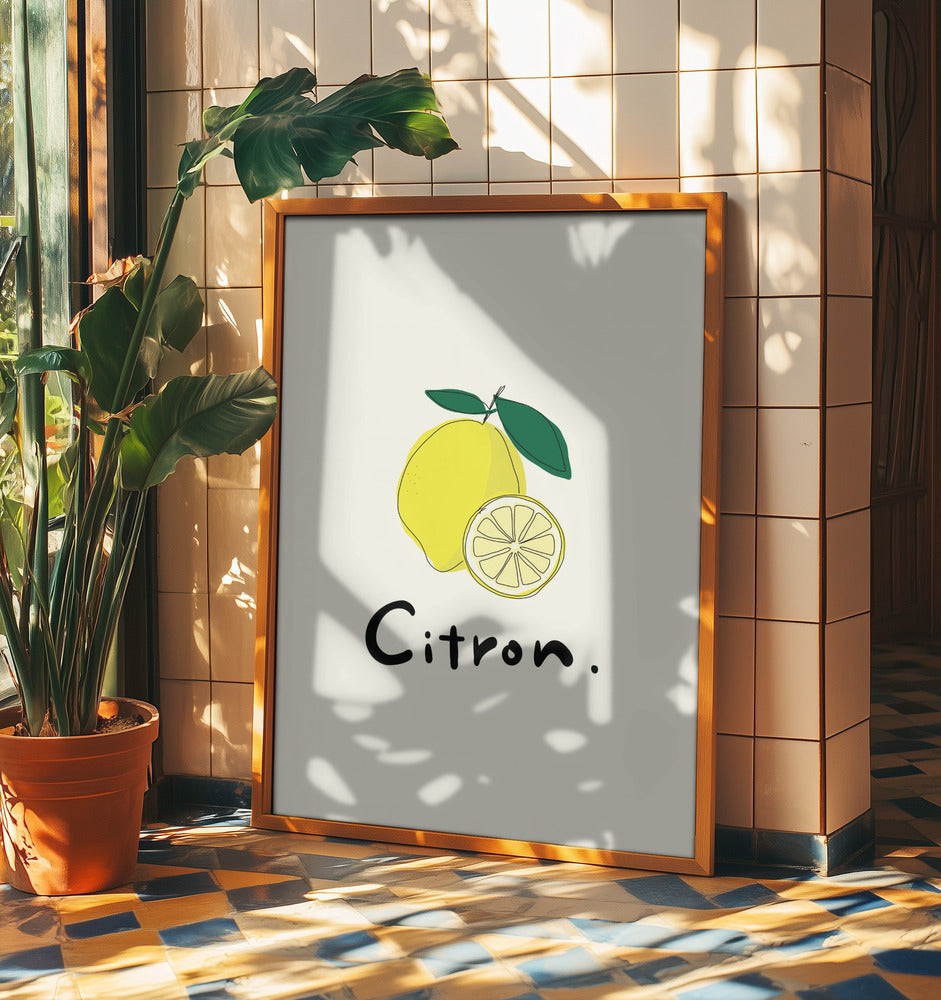Modern French Fruits Collection "Lemon / Citron" | Poster