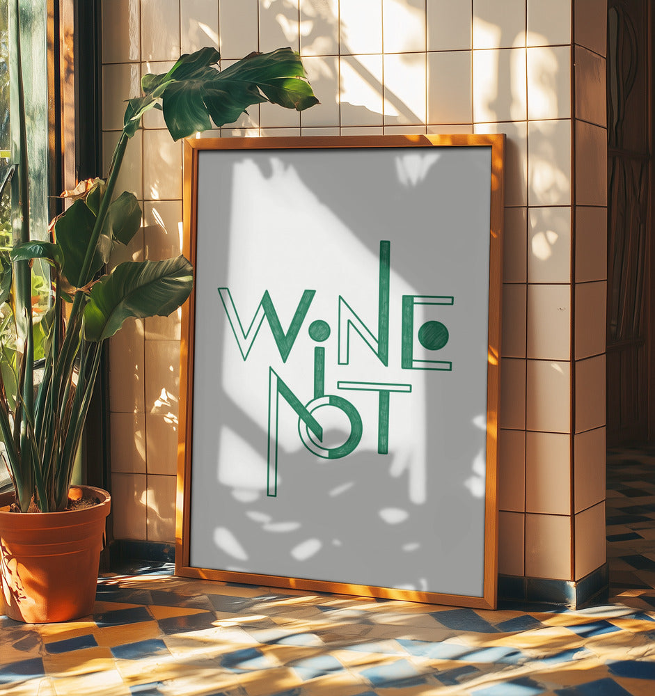Vin Inte handritad text och citat | Poster