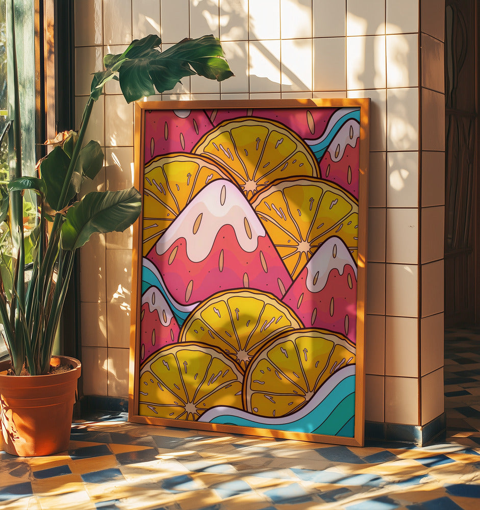 Strawberry cliffs | Poster