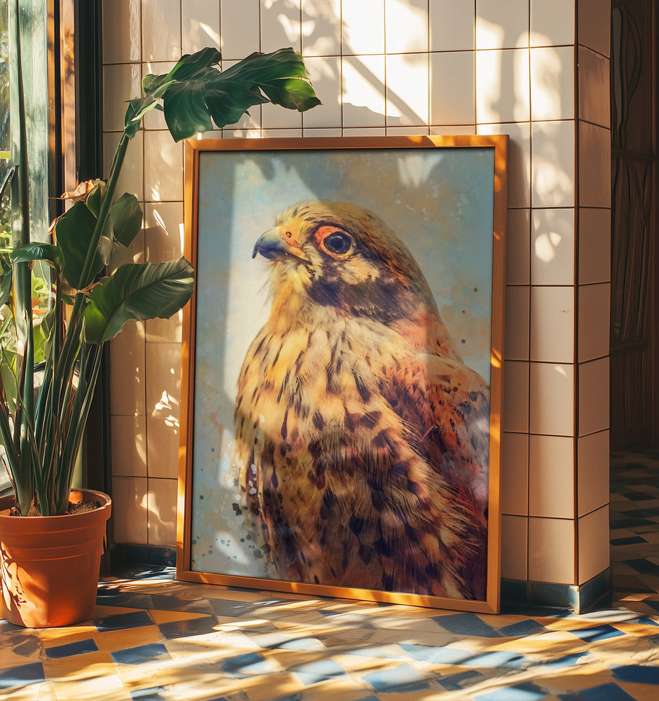 Animal Kestrel Watercolor Animal Art | Poster
