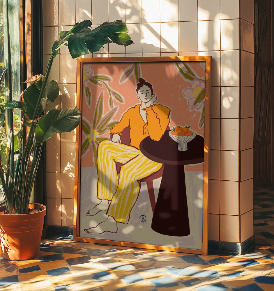 Woman With Oranges | Poster