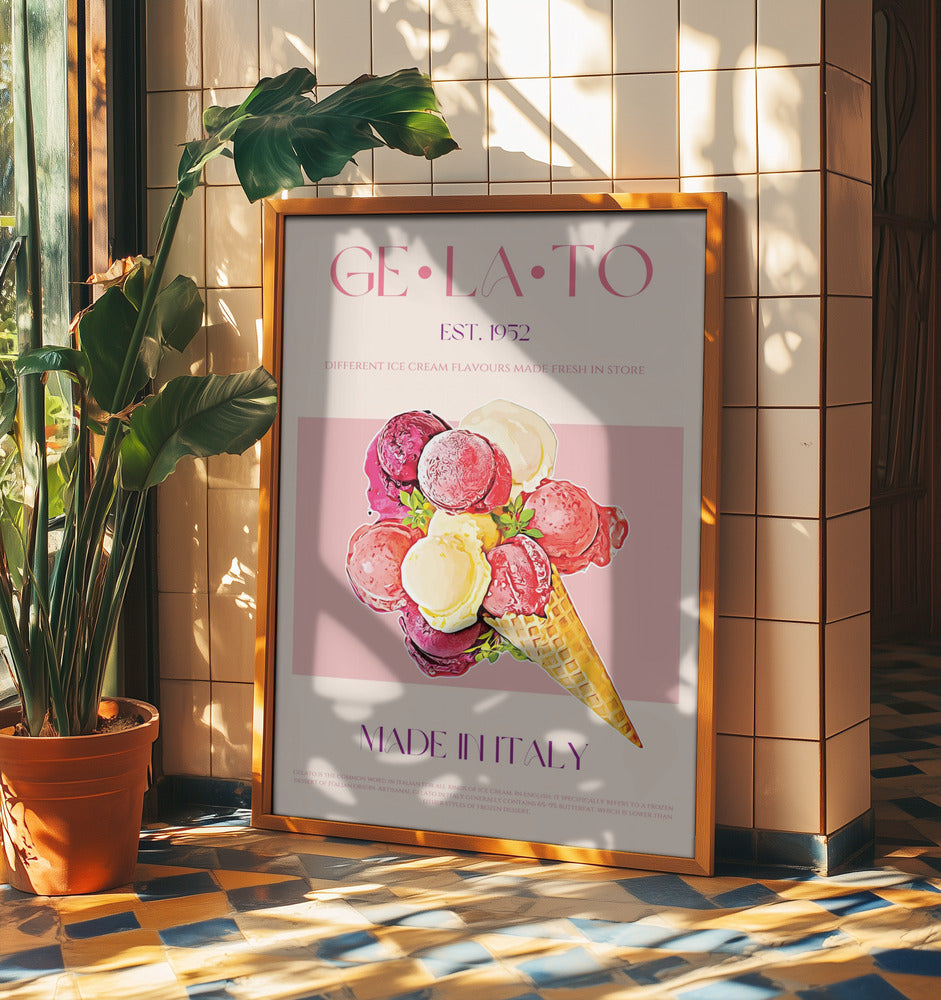 Vintage Style Gelato Poster | Poster