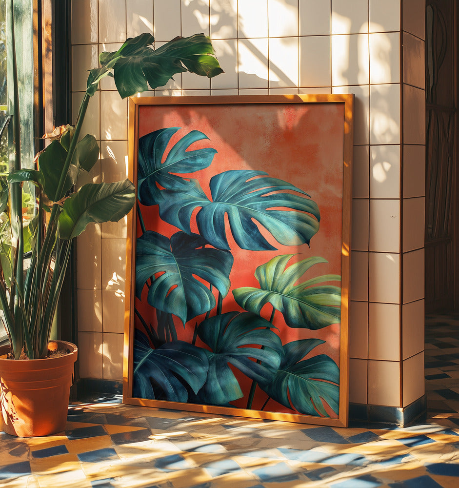 Tropical Vibes Hidden Tropics Monstera Leaves (10) | Poster