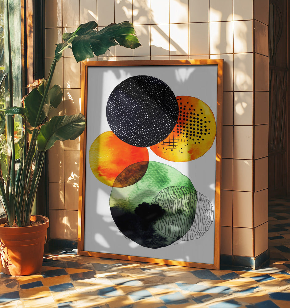 Composition with Overlapping Circles | Poster