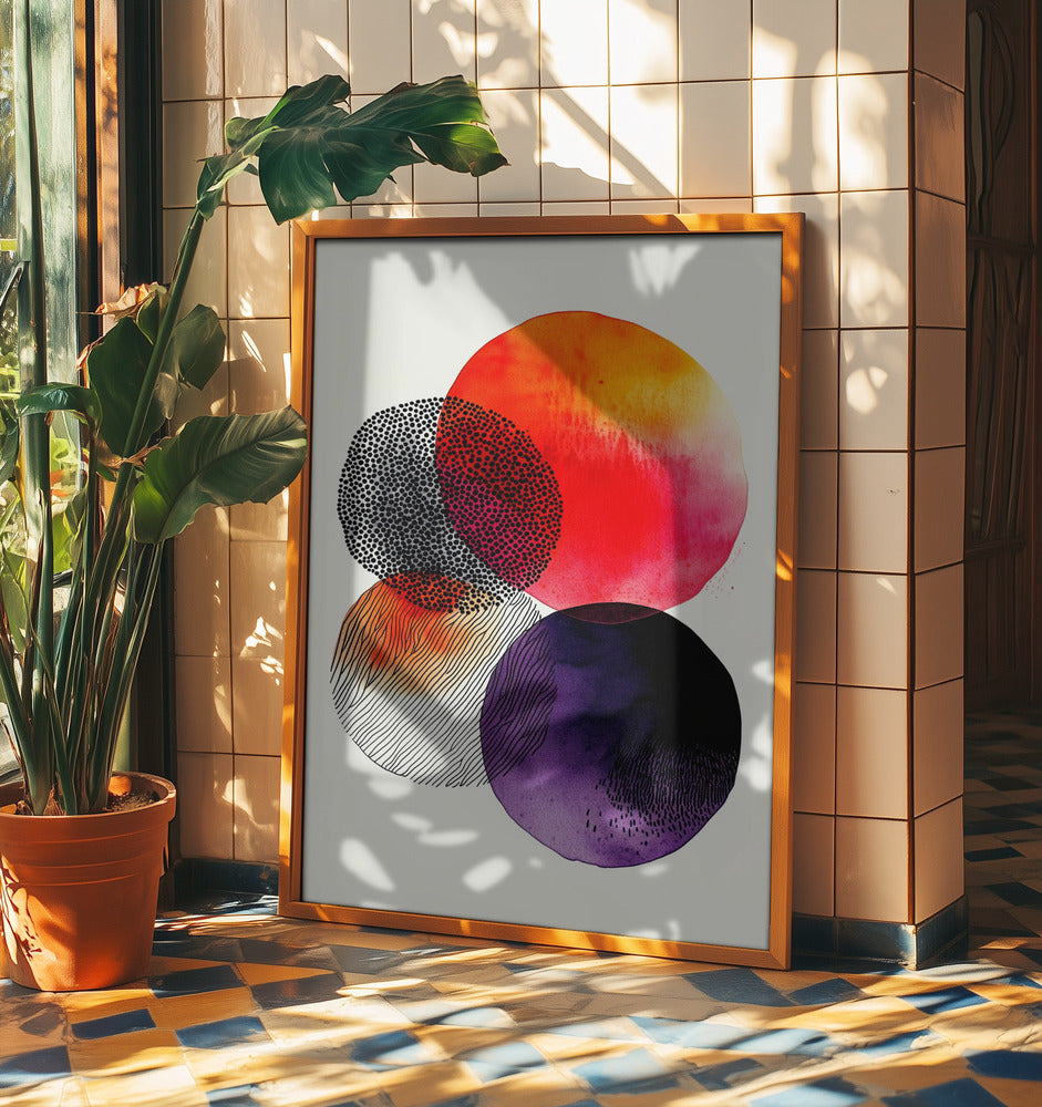 Composition with Overlapping Circles | Poster