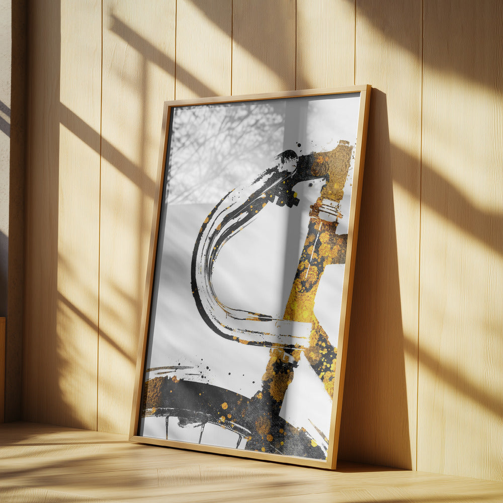 Cycling 1 gold and black | Poster