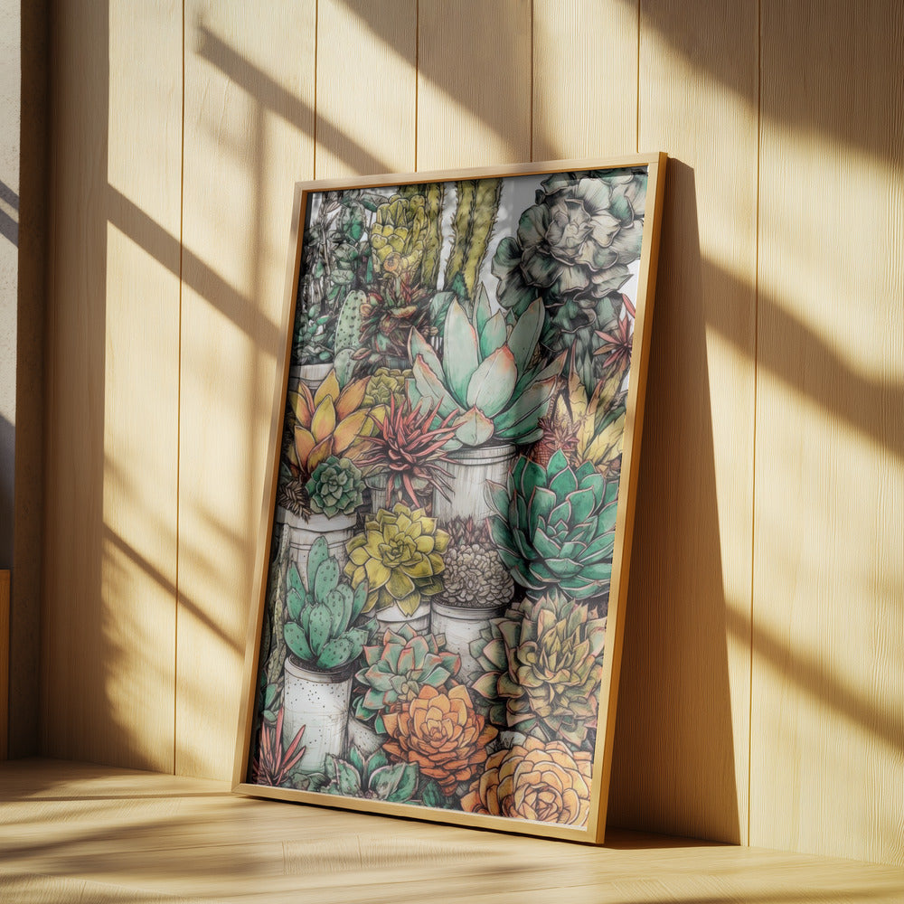 Succulents and cactus 12 POTTED FLORALS | Poster