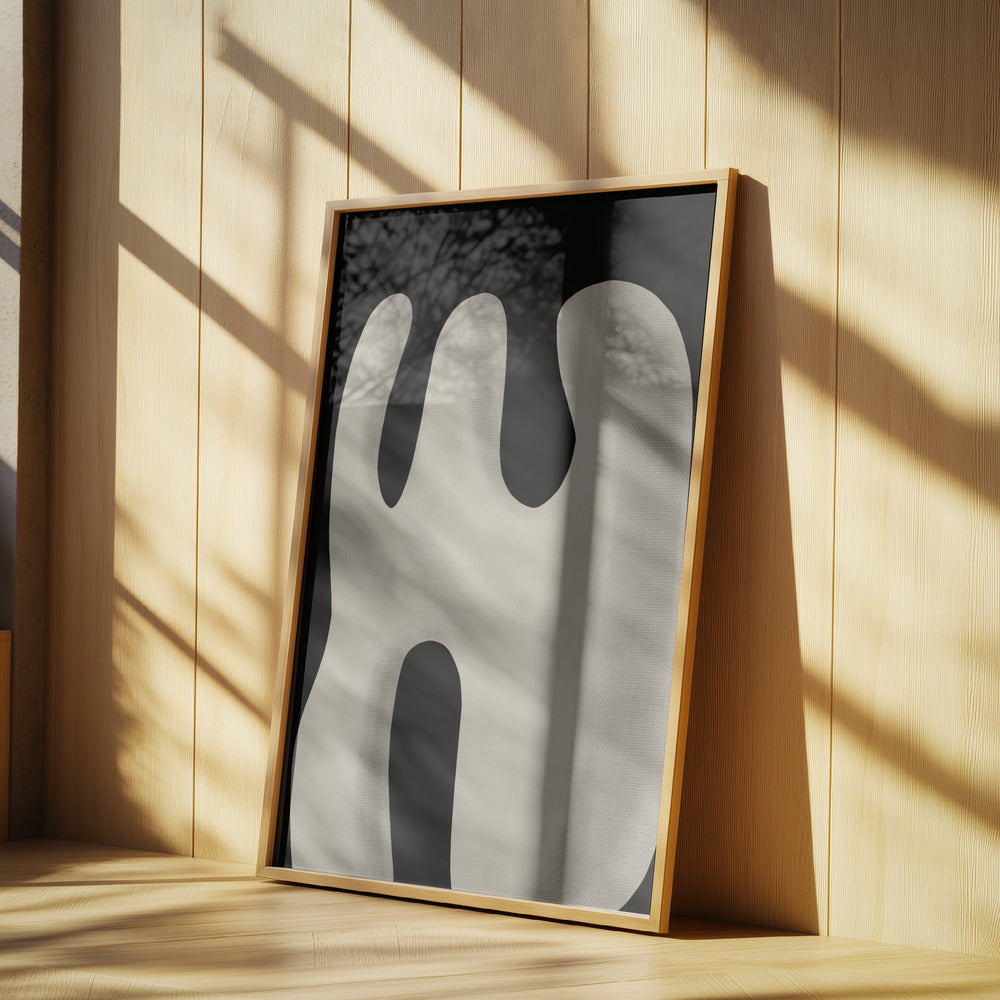 Abstrakt Vit Skulptur Skrik | Poster