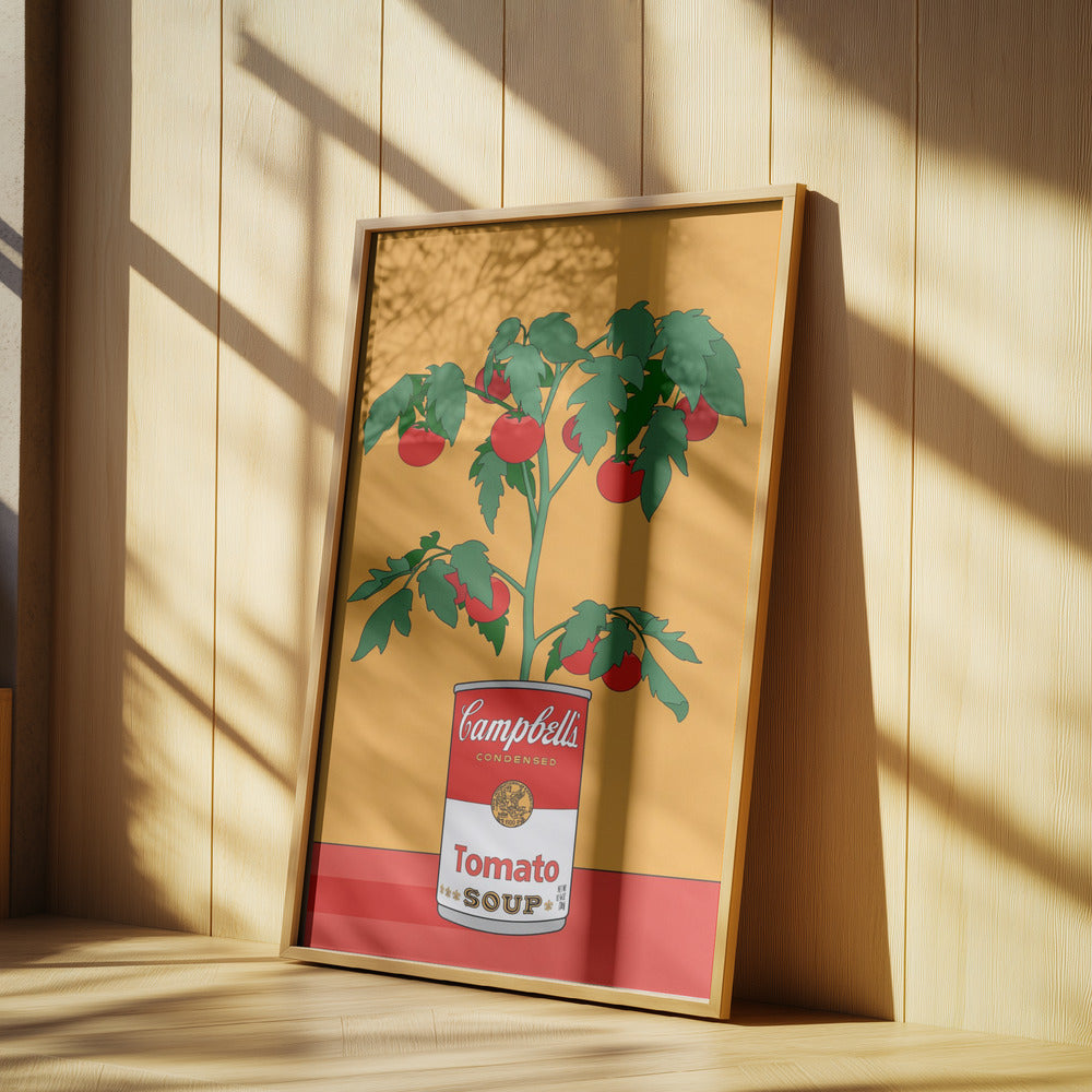 Campbells Soup Tomato Plant Retro Illustration | Poster