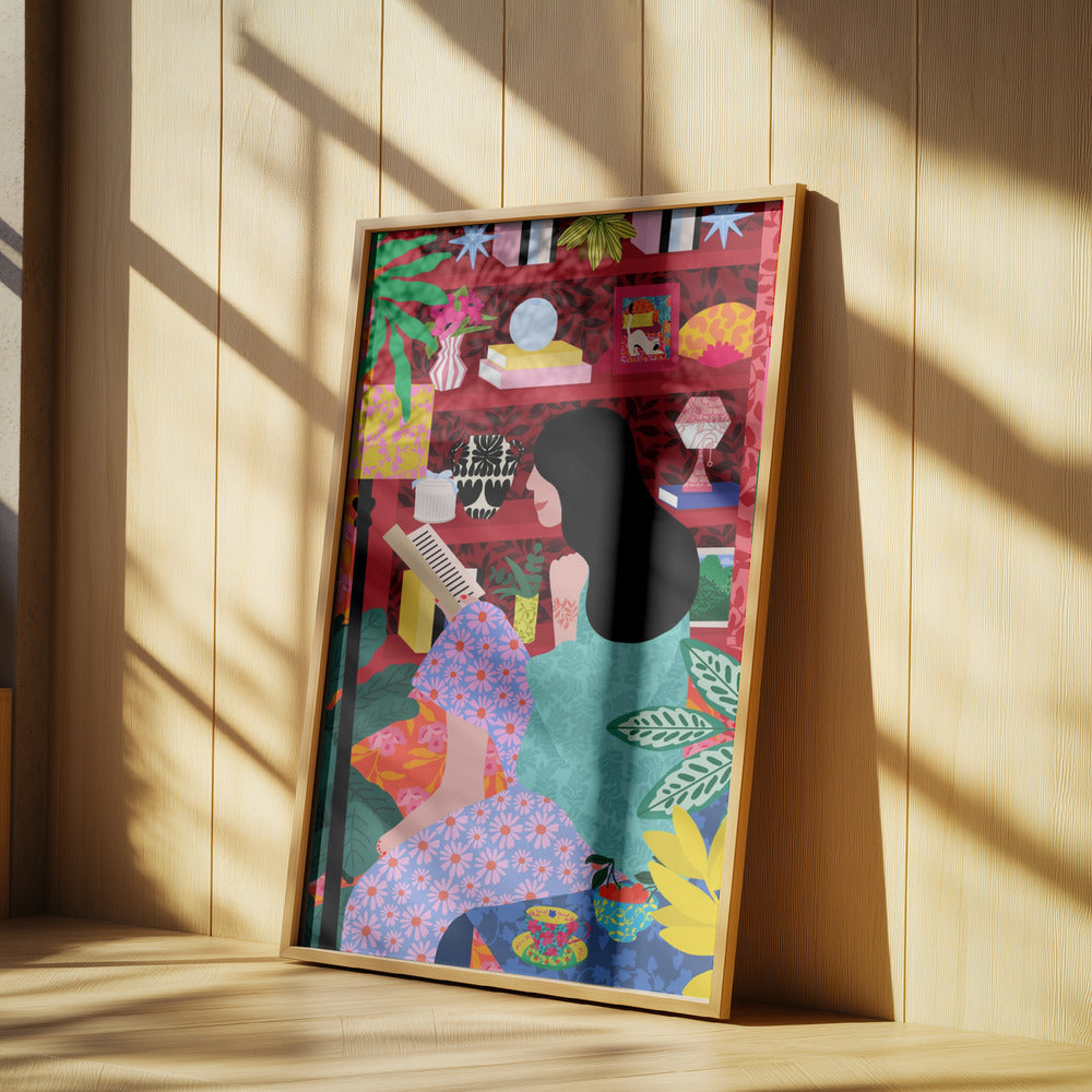 Girl Reading Her Favorite Book | Poster