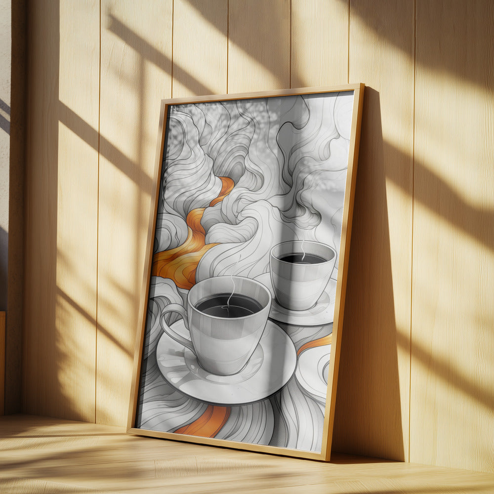 I Love Coffee Food Illustration Art (9) | Poster