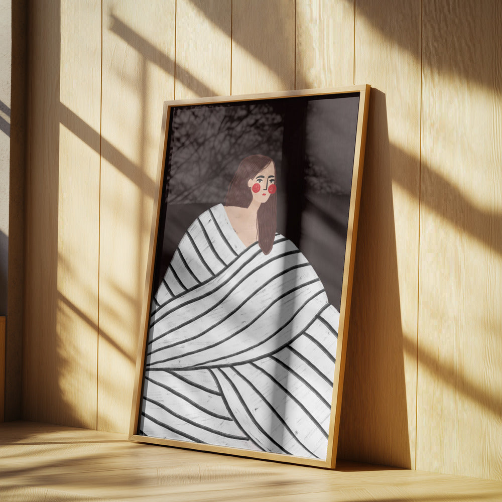 The Woman With Black and White Stripes | Poster