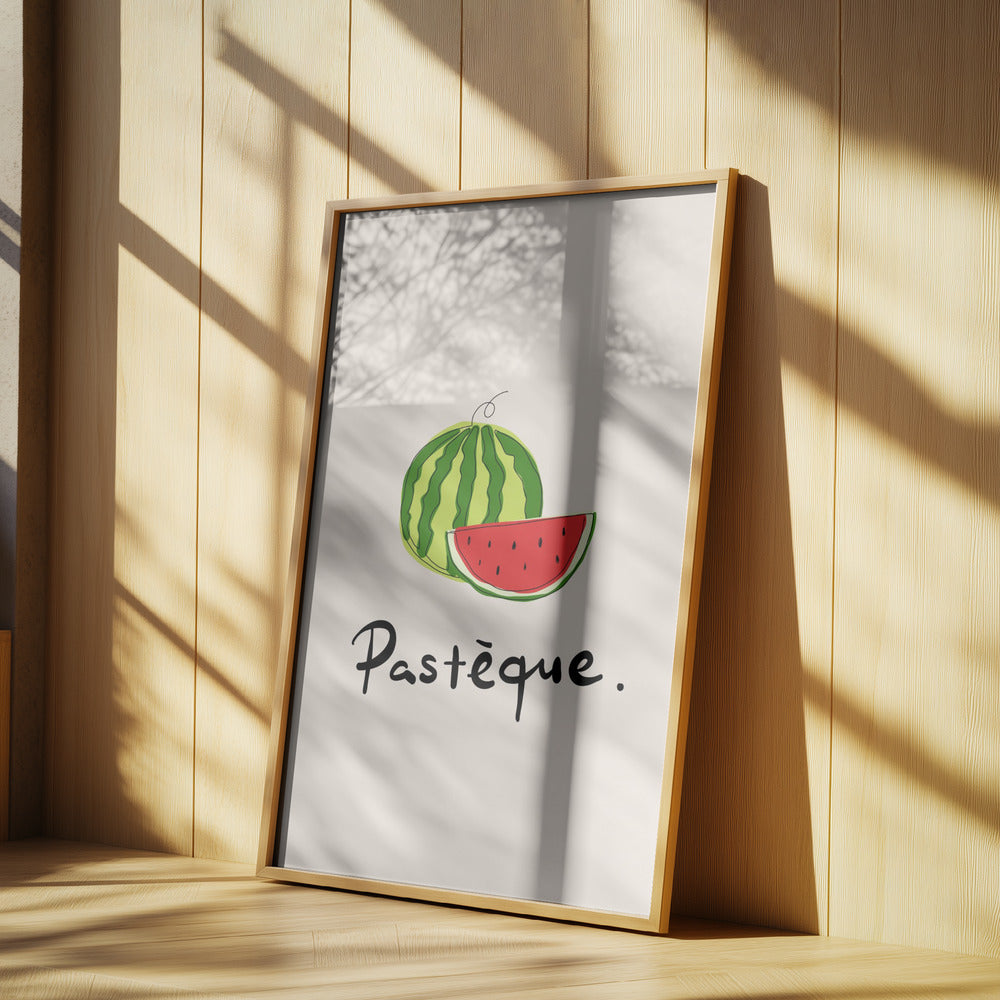 Modern fransk fruktkollektion "Vattenmelon / Pastèque" | Poster