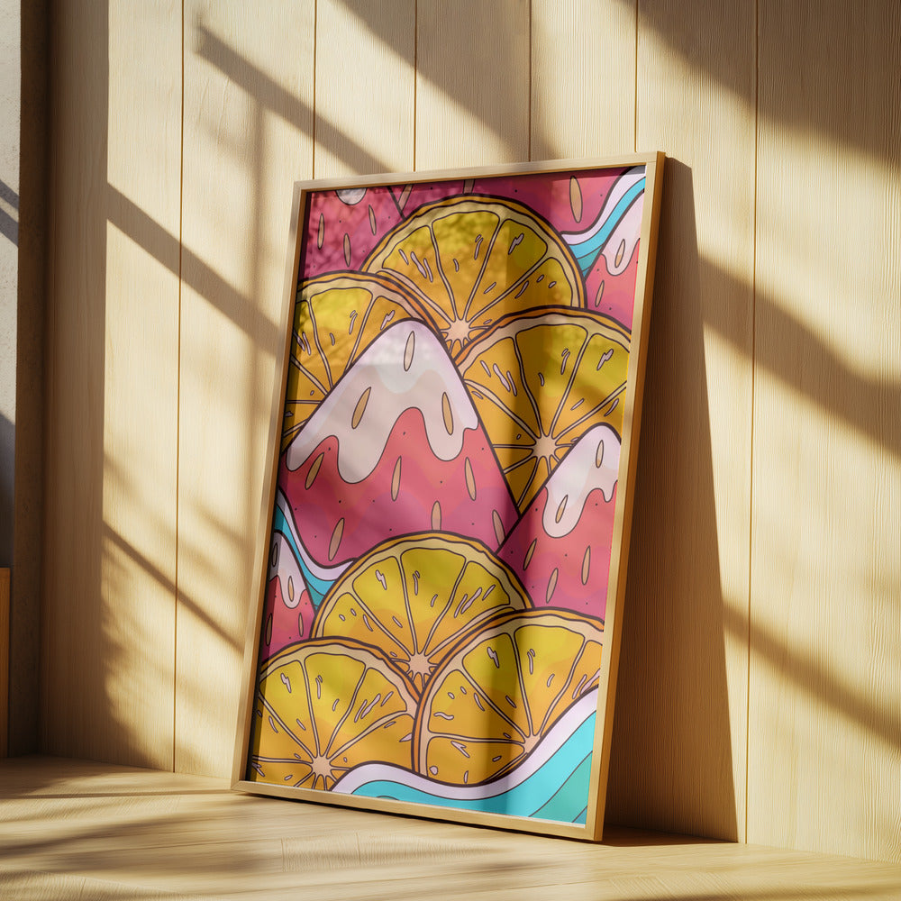 Strawberry cliffs | Poster