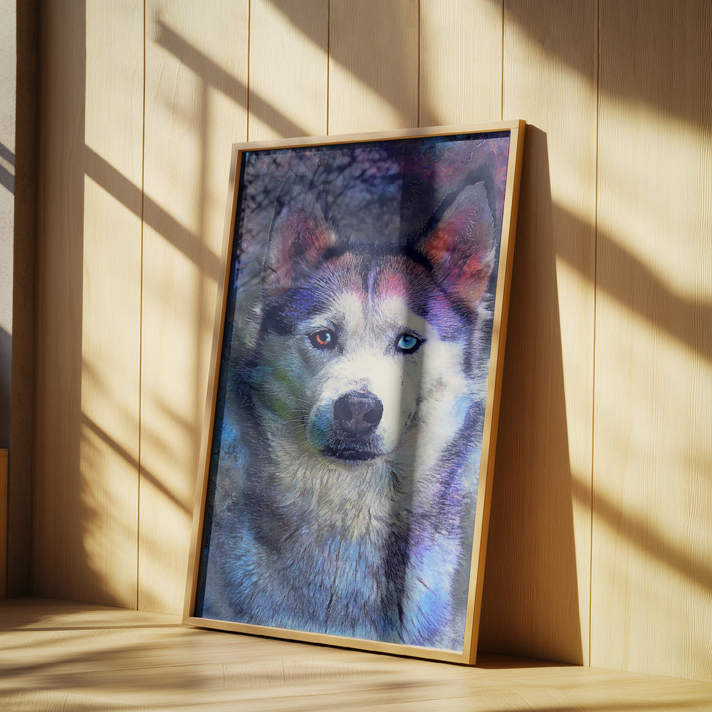 Animal Dog Husky Watercolor Animal Art | Poster