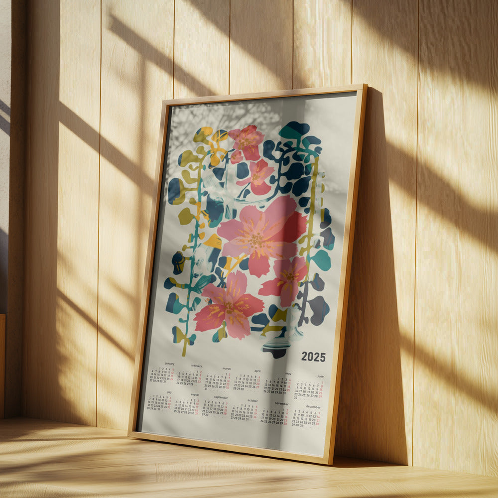 Calendar 2025 colorful orchid | Poster