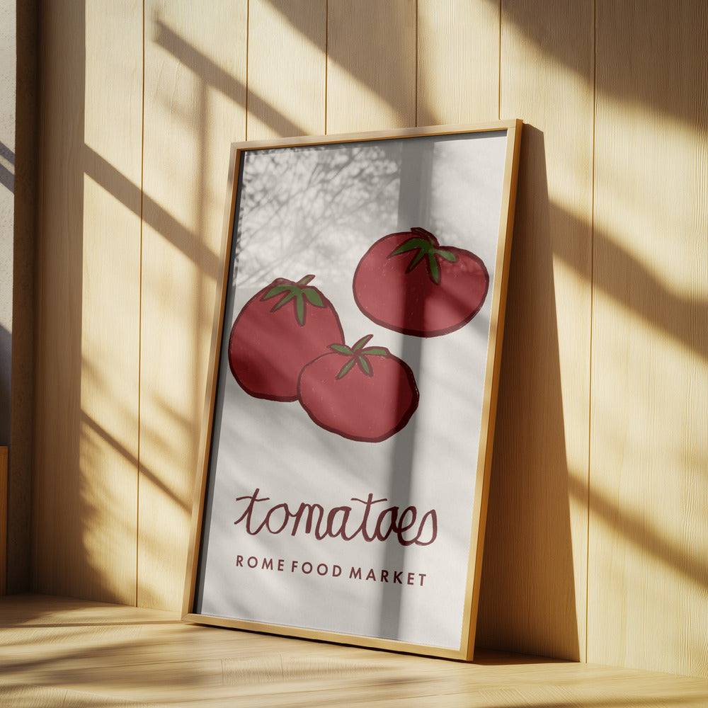 Food Art - Tomatoes Rome Food Market | Poster