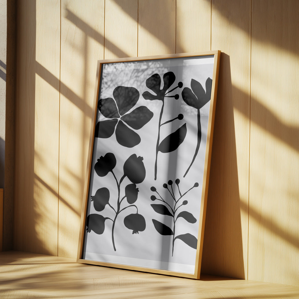Silhouetted Blooms | Poster