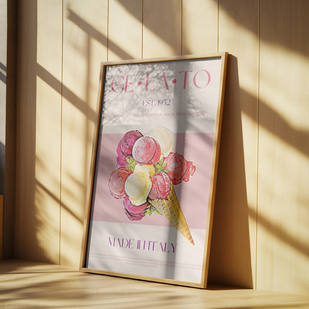 Vintage Style Gelato Poster | Poster