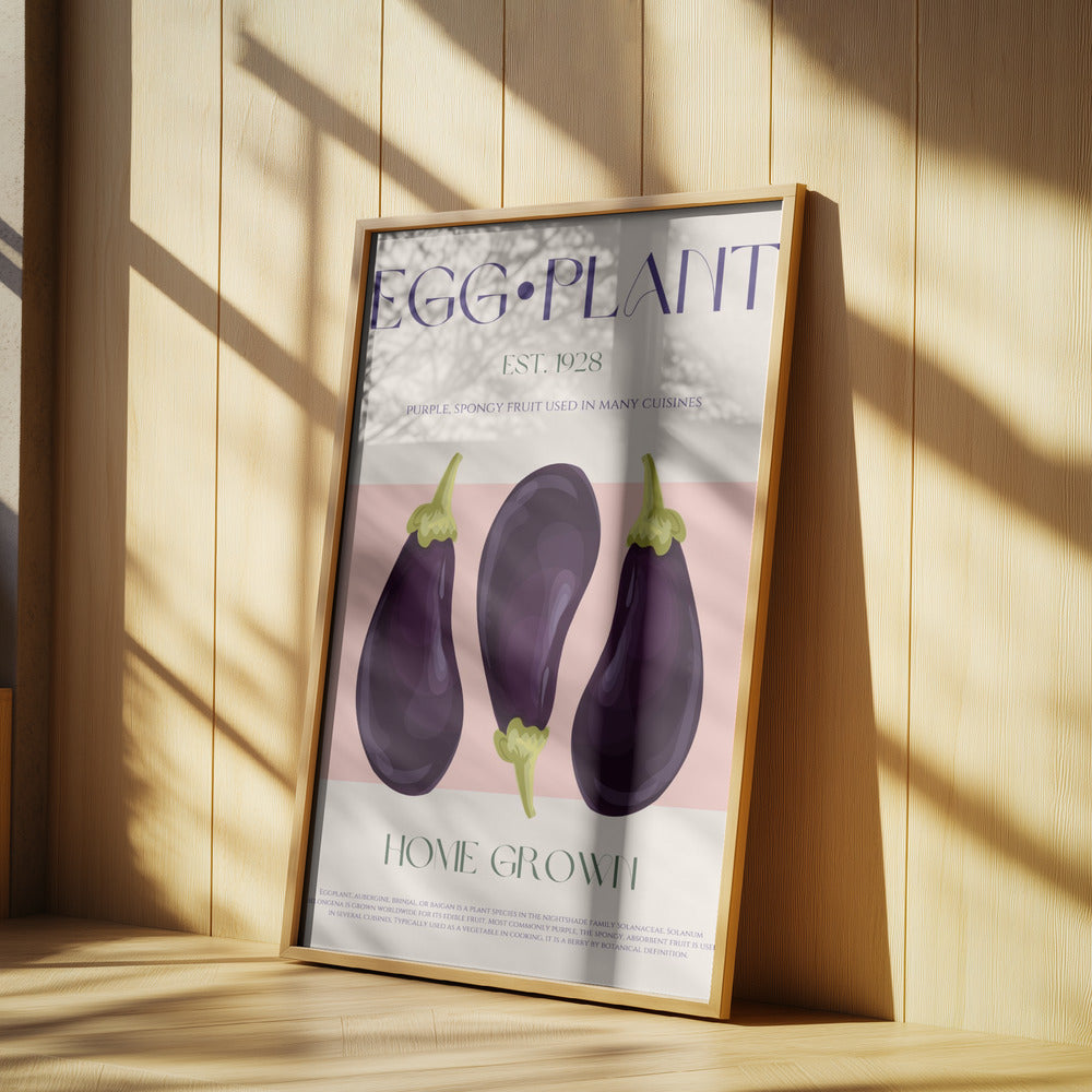 Tre livfulla lila auberginer | Poster