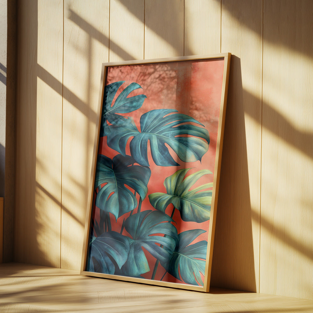 Tropical Vibes Hidden Tropics Monstera Leaves (10) | Poster