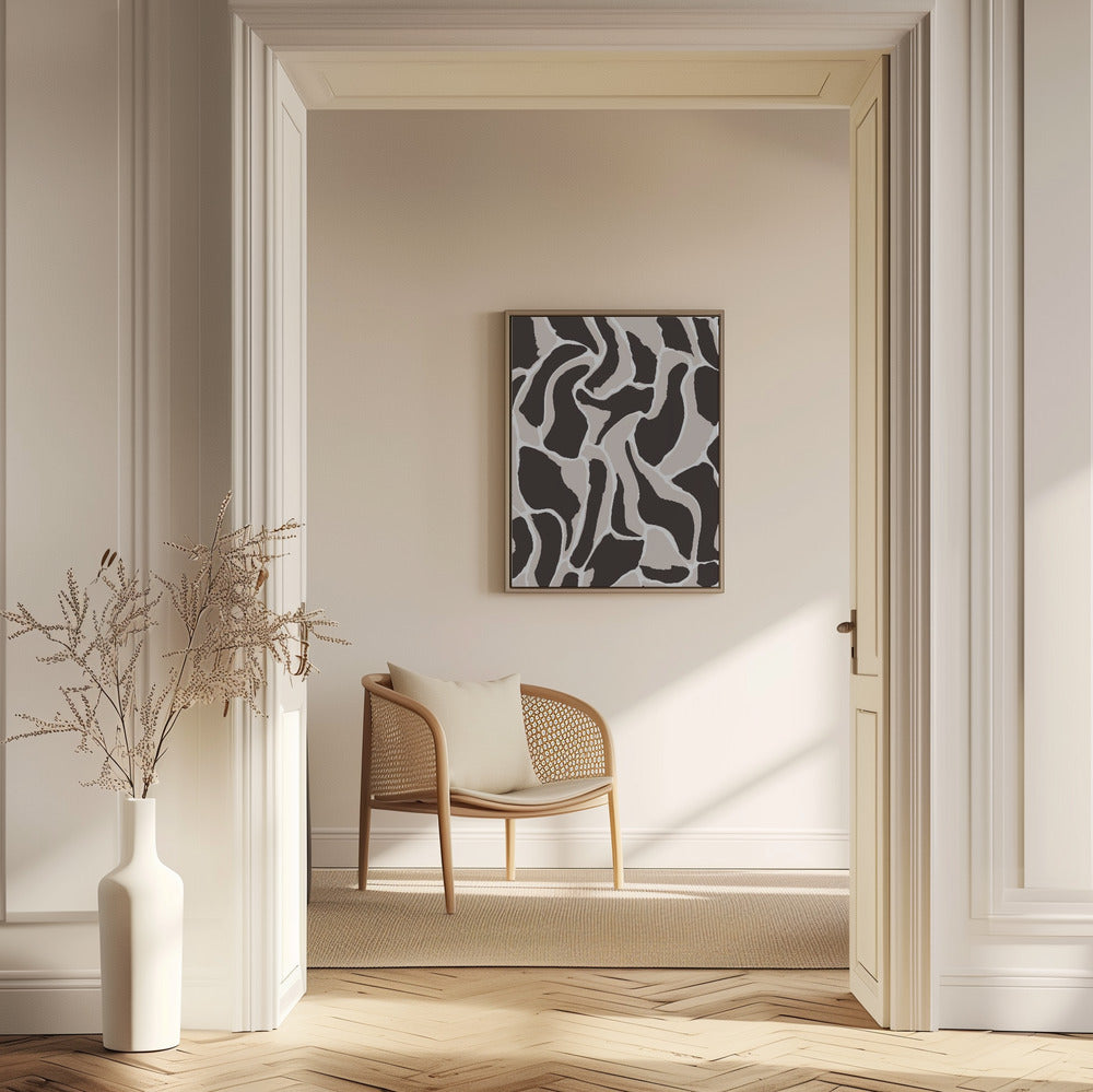 Monochrome Wellen | Poster